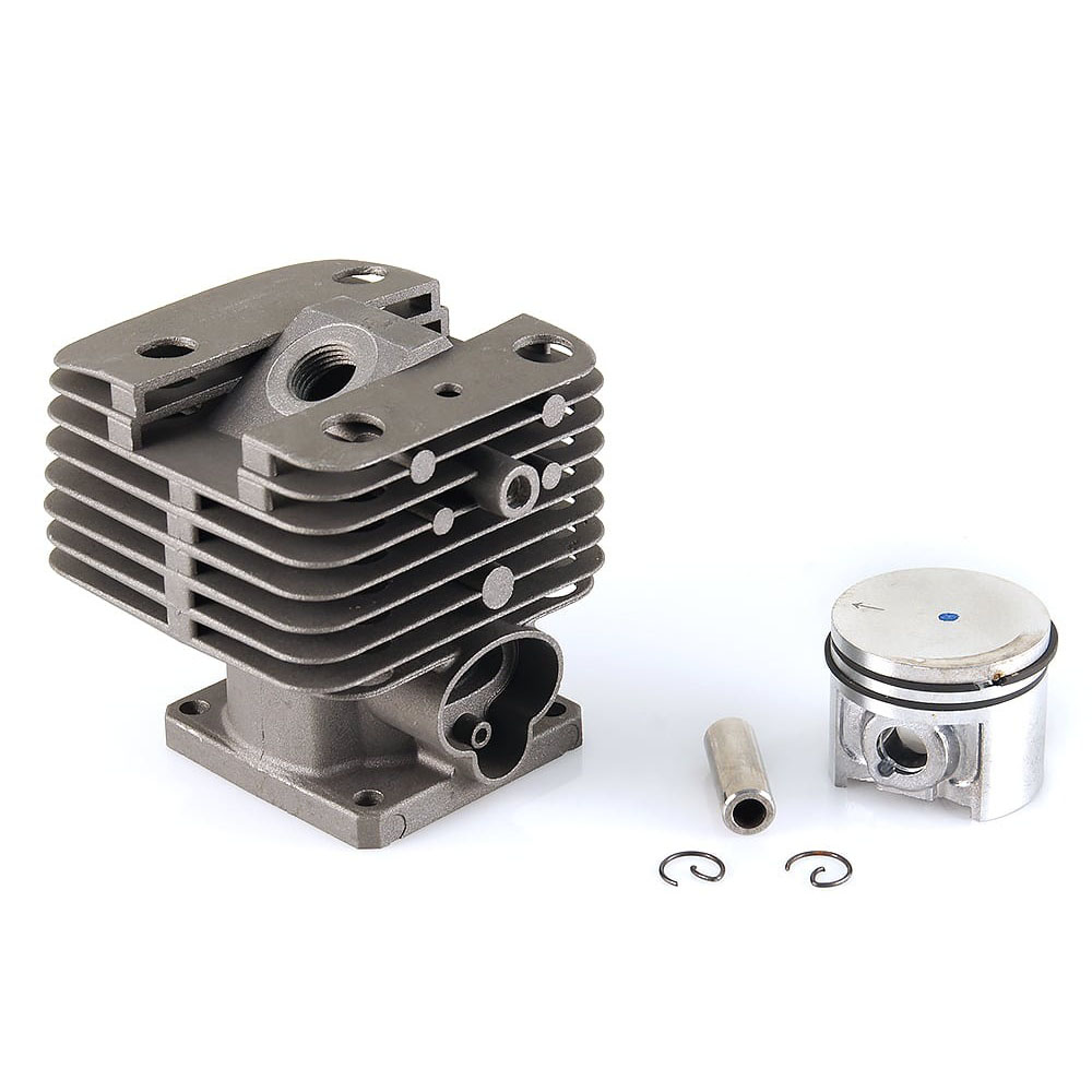 Cilindru complet de motocoasă cu piston și bolț Cilindru complet de motocoasă cu aripioare de răcire, piston cu doi segmenți, bolț și două siguranțe