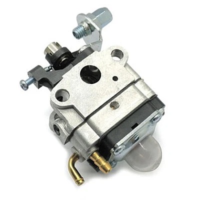 Carburator GX35 MX843 pentru motocoasă în 4 timpi Carburator GX35 MX843 pentru motocoasă în 4 timpi, cu pompiță de amorsare, racord de alamă și suport pentru cablu