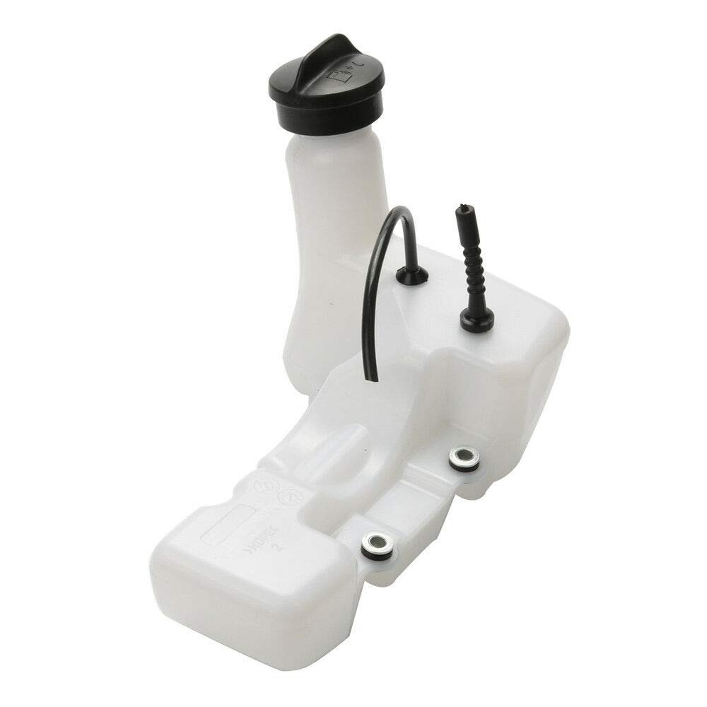 Rezervor de benzină compatibil Stihl FS120, FS200, FS250 Rezervor de benzină alb translucid compatibil Stihl FS120, cu bușon negru, furtunuri de benzină și bucșe metalice de prindere