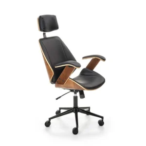 Scaun birou AZIO, mecanism TILT, piele ecologică neagră
