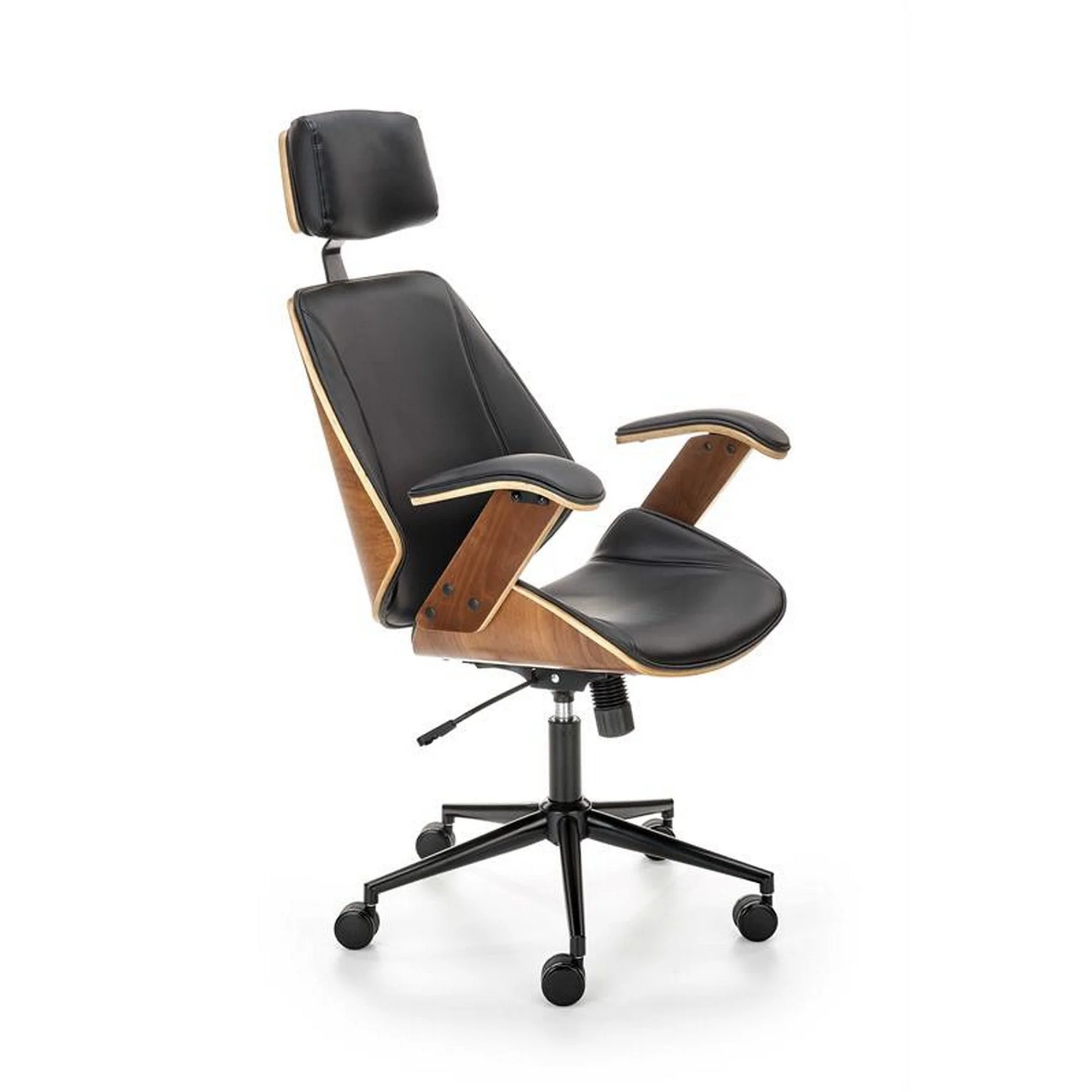Scaun birou AZIO, mecanism TILT, piele ecologică neagră Scaun birou AZIO, mecanism TILT, piele ecologică neagră