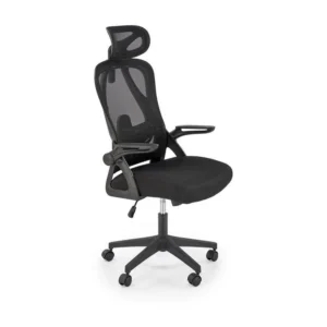 Scaun birou NEGRO, negru, plasa/pânză, 59x63x123/130 cm