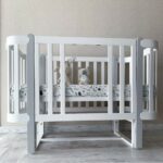 Pătuț bebe Maia gri, loc de dormit 120 × 60 cm, imaginea 2
