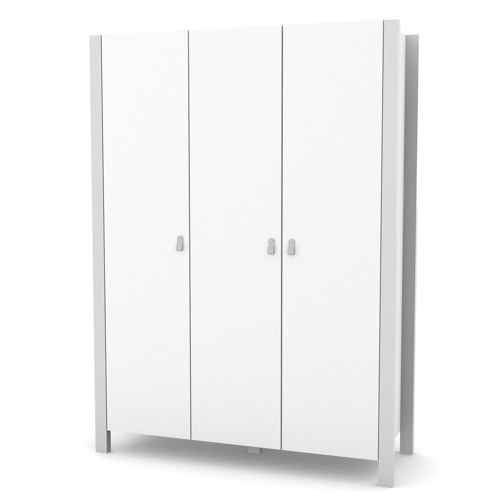 Dulap cameră copii Maia 1310 alb gri deschis Dulap cu trei uși Maia 1310 alb gri deschis, 131 × 47 × 179,5 cm, pentru camera copilului