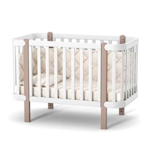 Pătuț bebe Maia cappuccino, loc de dormit 120 × 60 cm