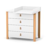 Comodă Maia 900 natur cu patru sertare, 90 × 50 × 85,6 cm, pentru camera copilului, imaginea 6