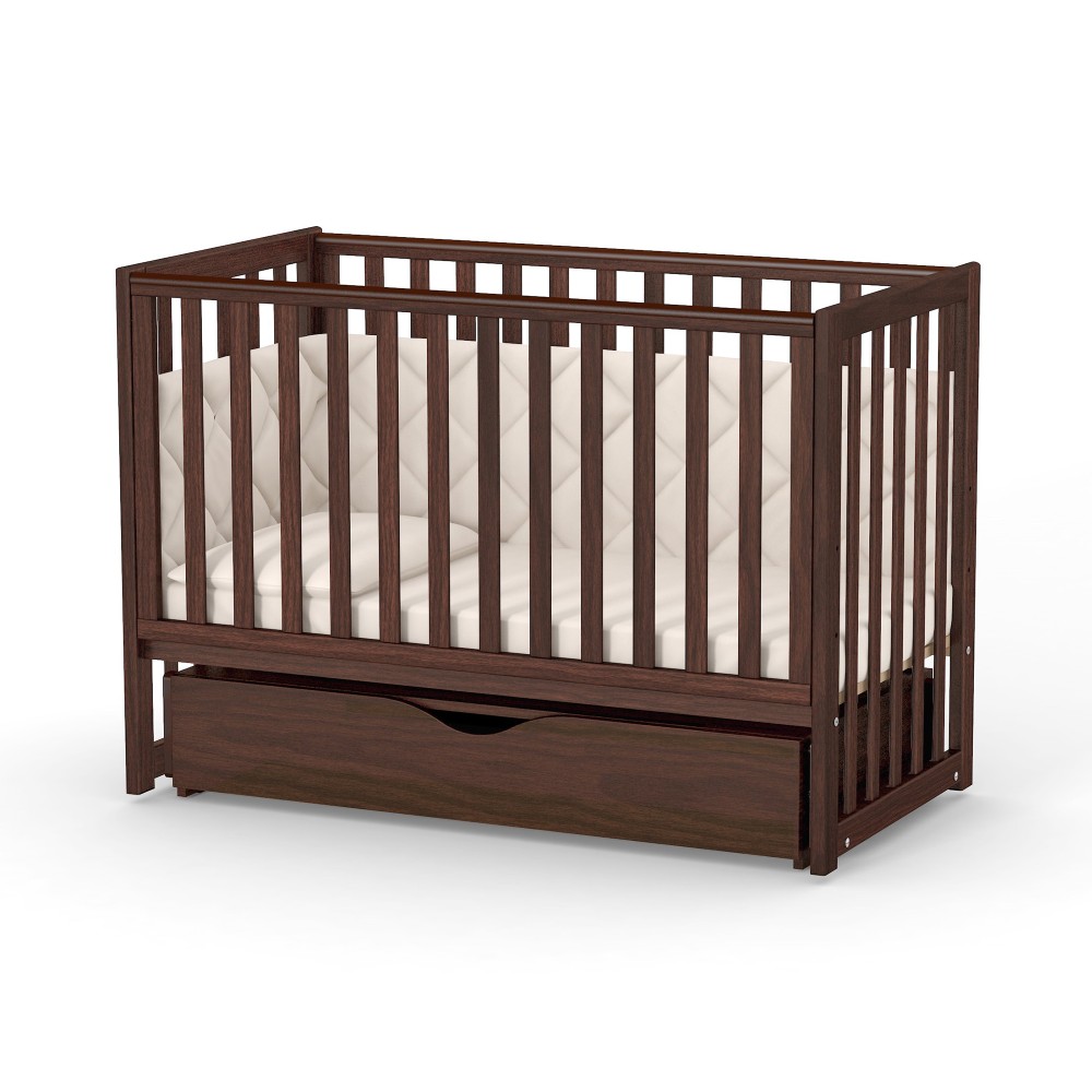 Pătuț bebe Oradea maro 120 × 60 Pătuț bebe Oradea maro din lemn de arin, loc de dormit 120 × 60 cm