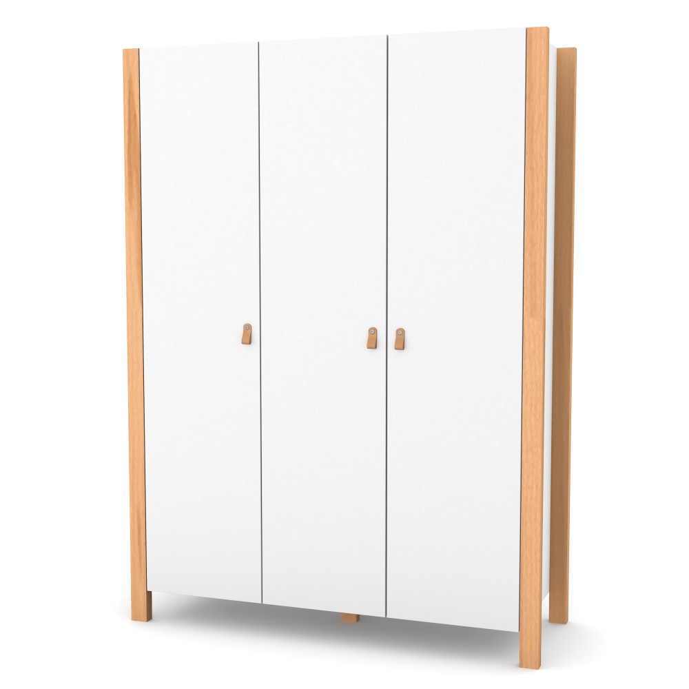 Dulap cameră copii Maia 1310 alb natur Dulap cu trei uși Maia 1310 alb natur, 131 × 47 × 179,5 cm, pentru camera copilului