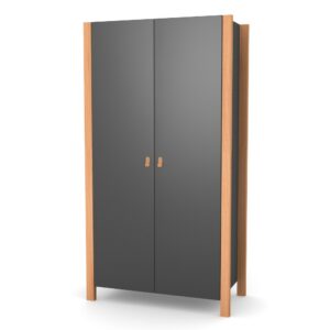 Dulap Maia 960 antracit natur pentru camera copiilor, 96 × 47,2 × 179,5 cm