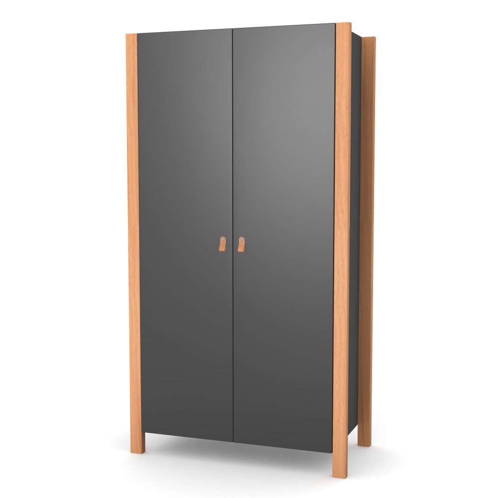 Dulap cameră copii Maia 960 antracit natur Dulap Maia 960 antracit natur pentru camera copiilor, 96 × 47,2 × 179,5 cm