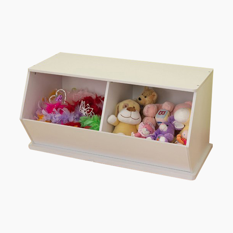 Mobilă pentru jucării Teddy albă Mobilă pentru jucării Teddy albă, cu două compartimente, 80 × 40 × 45 cm