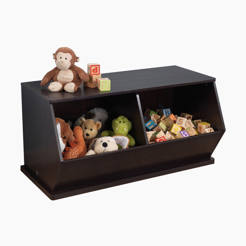 Mobilă pentru jucării Teddy wenge Mobilă pentru jucării Teddy wenge, cu două compartimente, 80 × 40 × 45 cm