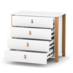 Comodă Maia 900 natur cu patru sertare, 90 × 50 × 85,6 cm, pentru camera copilului, imaginea 5