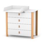 Comodă Maia 900 natur cu patru sertare, 90 × 50 × 85,6 cm, pentru camera copilului, imaginea 4