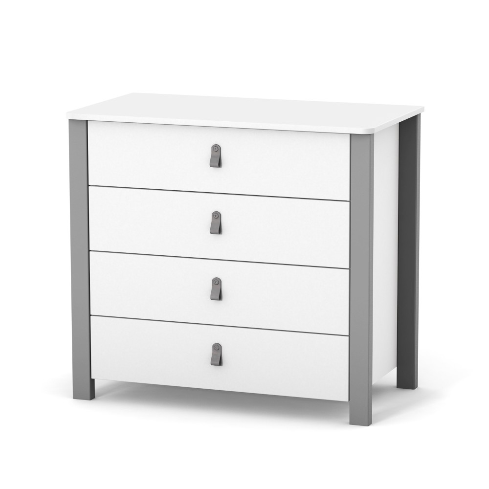 Comodă camera copii Maia gri 900 Comodă Maia 900 gri cu patru sertare, 90 × 50 × 85,6 cm, pentru camera copilului