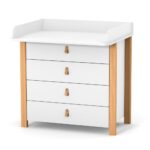 Comodă Maia 900 natur cu patru sertare, 90 × 50 × 85,6 cm, pentru camera copilului, imaginea 3