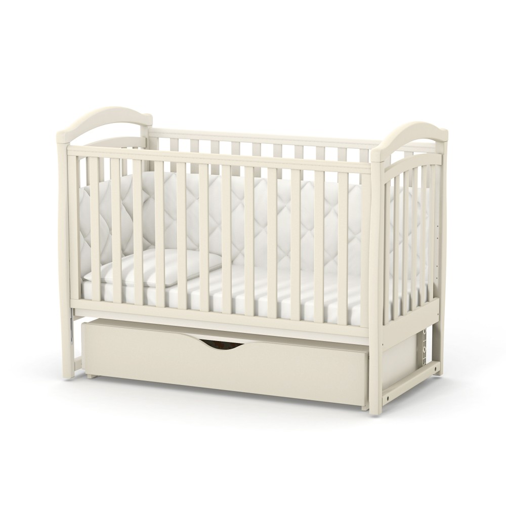 Pătuț bebe Constanța fildeș 120 × 60 Pătuț bebe Constanța fildeș din fag și arin, loc de dormit 120 × 60 cm