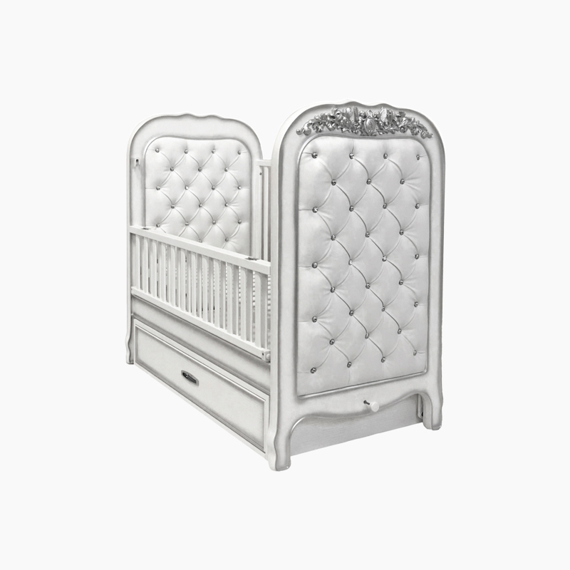 Pătuț bebe Fantasy Silver Pătuț bebe Fantasy Silver, loc de dormit 120 × 60 cm
