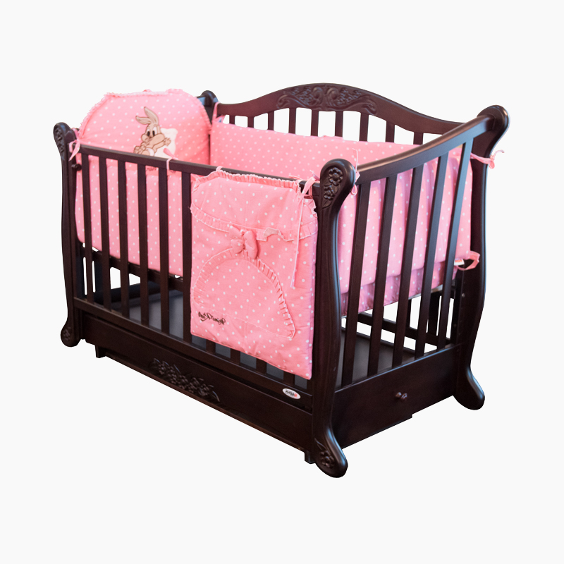 Pătuț bebe Botoșani Pătuț bebe Botoșani din lemn masiv, loc de dormit 120 × 60 cm