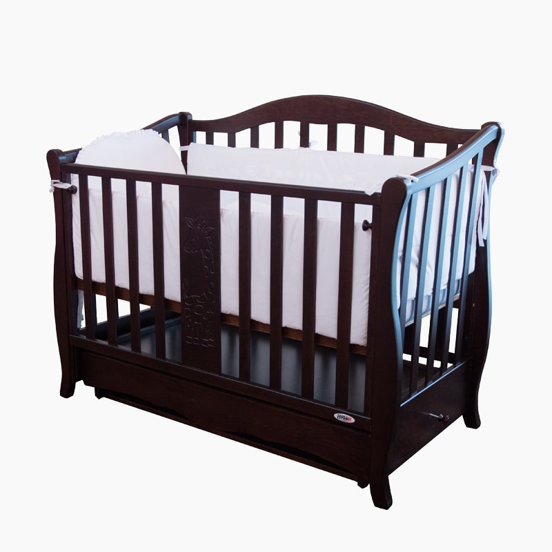 Pătuț bebe Iustin maro Pătuț bebe Iustin maro, loc de dormit 120 × 60 cm
