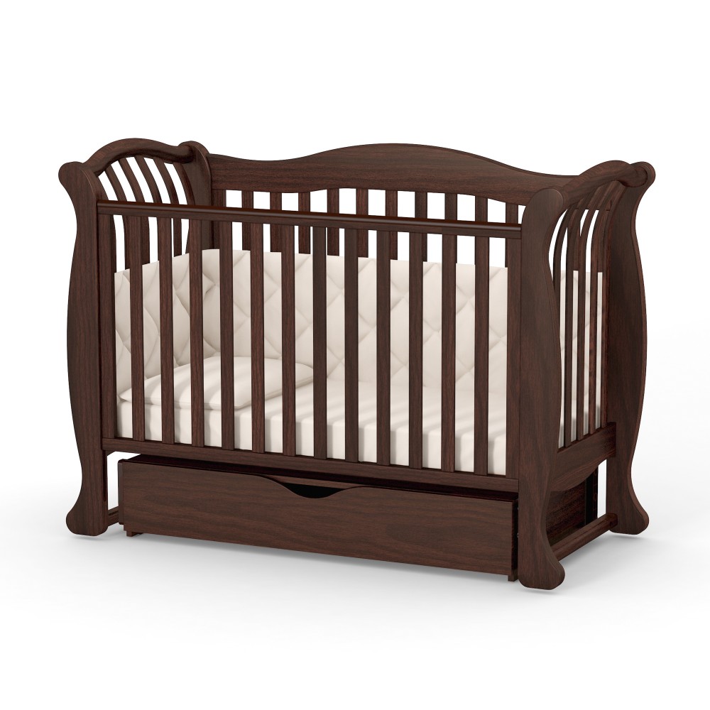 Pătuț bebe Cluj-Napoca maro 120 × 60 Pătuț bebe Cluj-Napoca maro din fag și arin, loc de dormit 120 × 60 cm