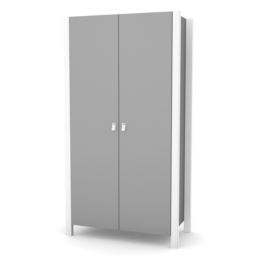 Dulap cameră copii Maia 960 gri cu alb Dulap Maia 960 gri cu alb pentru camera copiilor, 96 × 47,2 × 179,5 cm