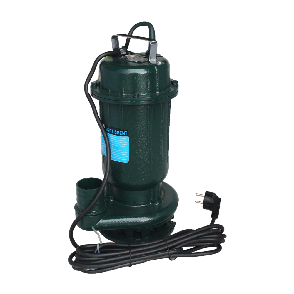 Pompă de apă murdară Brillo 2500 W fără flotor Pompă submersibilă Brillo de apă murdară, verde, fără flotor, cu mâner metalic și cablu strâns colac