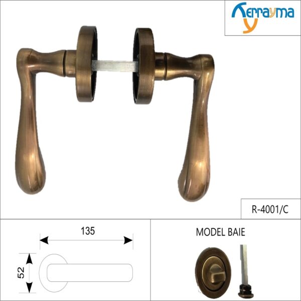 SET MÂNERE ROZETĂ FILETATA BAIE OGR LUCIOS R-4001/C WC