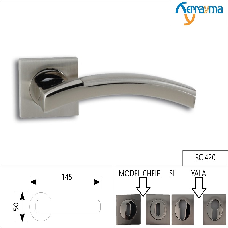 SET MÂNERE ROZETĂ PĂTRATĂ RC-420 SET MÂNERE ROZETĂ PĂTRATĂ RC-420