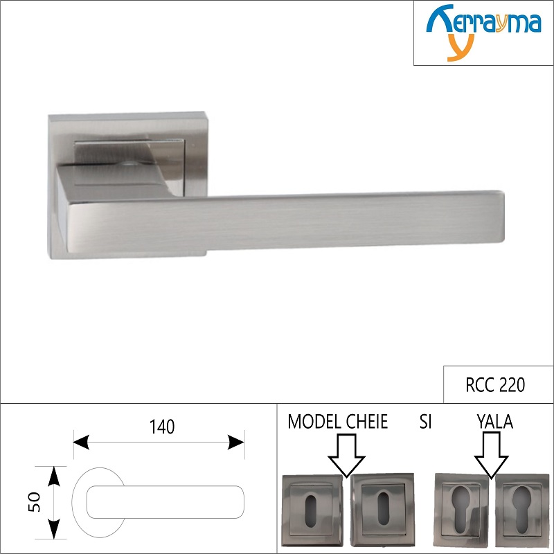 SET MÂNERE ROZETĂ PĂTRATĂ RCC-220 NICHELAT SATINAT SET MÂNERE ROZETĂ PĂTRATĂ RCC-220 NICHELAT SATINAT