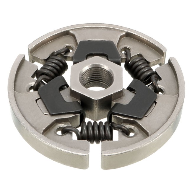 Saboți ambreiaj drujbă compatibili Stihl Ambreiaj centrifugal de drujbă cu trei saboți, arcuri de legătură și butuc hexagonal filetat în centru
