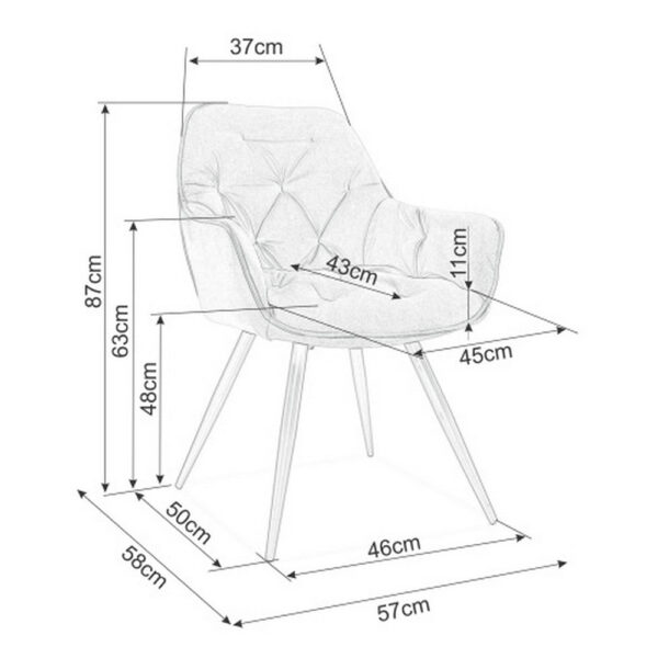 Scaun Oslo Caramiziu — imaginea 3