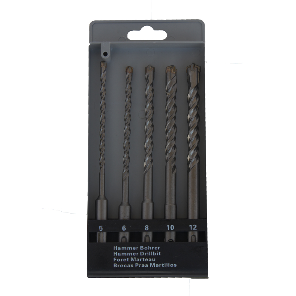 Set 5 burghie SDS Plus pentru beton Set de 5 burghie SDS Plus pentru beton, 5, 6, 8, 10 și 12 mm, în cutie de plastic