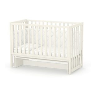 Pătuț bebe Oradea fildeș din lemn de arin, loc de dormit 120 × 60 cm, imaginea 2