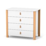 Comodă Maia 900 natur cu patru sertare, 90 × 50 × 85,6 cm, pentru camera copilului