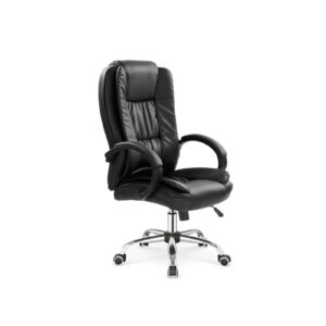 Scaun negru moale birou R, 75X64X110/118 CM