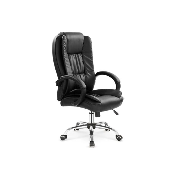 Scaun negru moale birou R, 75X64X110/118 CM