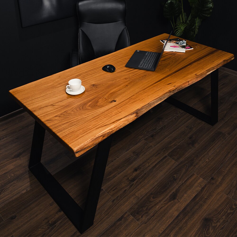 Birou lemn masiv stejar Bruce, 1600x800mm Birou lemn masiv stejar Bruce, 1600x800mm
