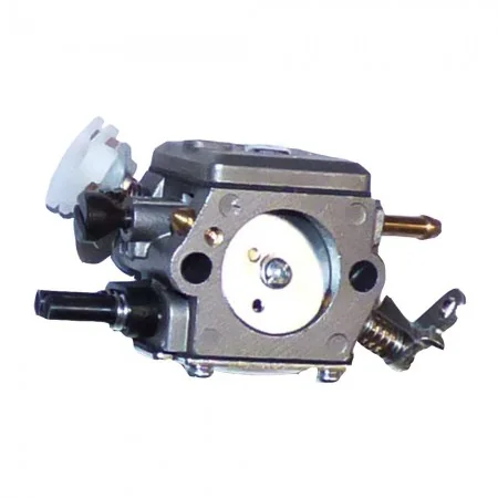 Carburator compatibil Husqvarna 362, 365, 372 Carburator compatibil Husqvarna 362, 365 și 372, fața difuzorului, cu pârghia albă și ștuțul negru pentru benzină