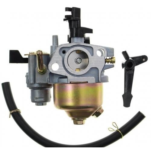 Carburator cu robinet pentru motor 168, cu furtun și manetă Carburator pentru motor 168 cu robinet de benzină, cuvă aurie, furtun de benzină și manetă de schimb