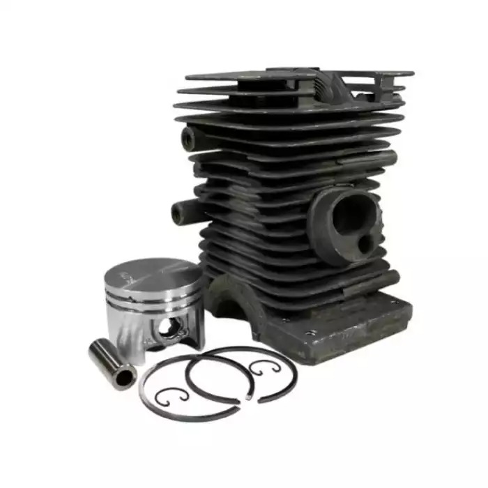 Kit cilindru 38 mm Stihl MS 180, 018 Kit cilindru de drujbă cu cilindru negru cu aripioare de răcire, piston, bolț, doi segmenți și două siguranțe