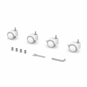 Set de 4 roți cauciucate pentru pătuț bebe, diametru 50 mm