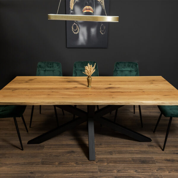 Masă lemn masiv aspect natural — imaginea 2