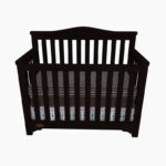 Pătuț bebe Alesia maro din lemn masiv de fag, loc de dormit 120 × 60 cm, imaginea 2