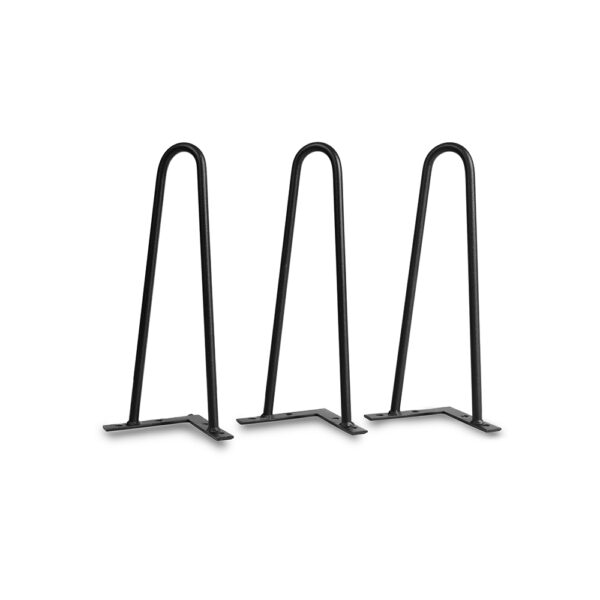 Picior metalic măsuță cafea Hairpin, Negru, 3buc — imaginea 2