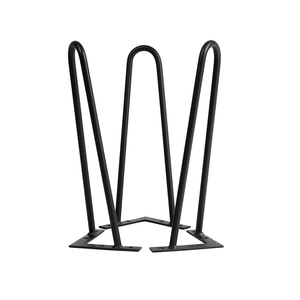 Picior metalic măsuță cafea Hairpin, Negru, 3buc Picior metalic măsuță cafea Hairpin, Negru, 3buc