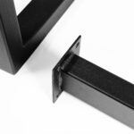 Picior metalic măsuță cafea Pătrat, Negru, 400mm — imaginea 5