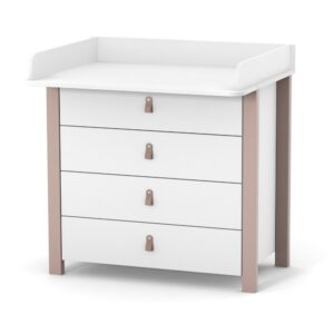 Comodă Maia 900 cappuccino cu patru sertare, 90 × 50 × 85,6 cm, pentru camera copilului, imaginea 2