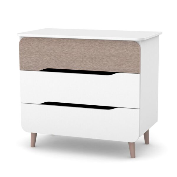 Comodă Ianis 900 cu trei sertare, 89 × 49,2 × 79,7 cm, pentru camera copilului