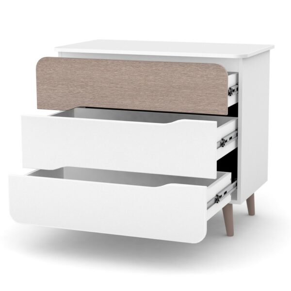 Comodă Ianis 900 cu trei sertare, 89 × 49,2 × 79,7 cm, pentru camera copilului, imaginea 2